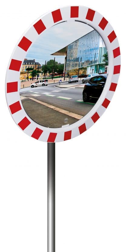 Verkehrsspiegel mit Rot-weissem Rahmen – Bild 5