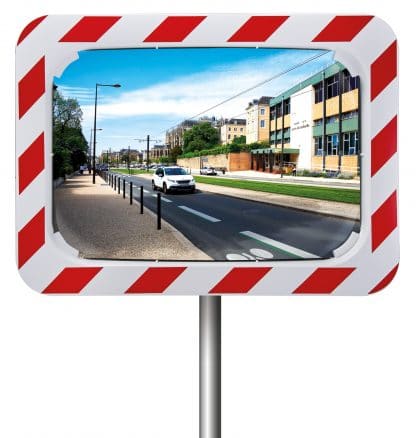Verkehrsspiegel mit Rot-weissem Rahmen – Bild 4