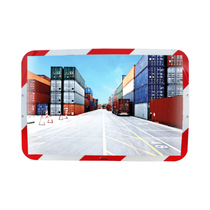 Industriespiegel mit Rot-weissem rahmen - Ecomir-qualität – Bild 2