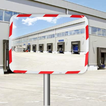 Industriespiegel mit Rot-weissem rahmen - Ecomir-qualität – Bild 5